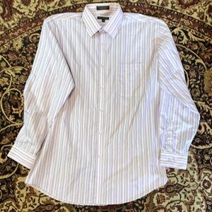 DiCaprio 17 36/37 Men's Striped Dress Shirt nwot